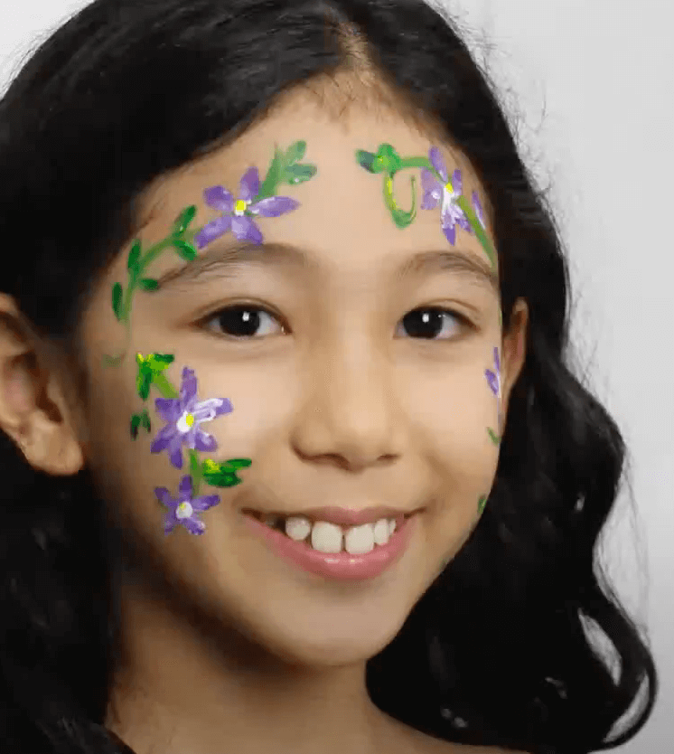 Floral face paint | step-by-step guide | video