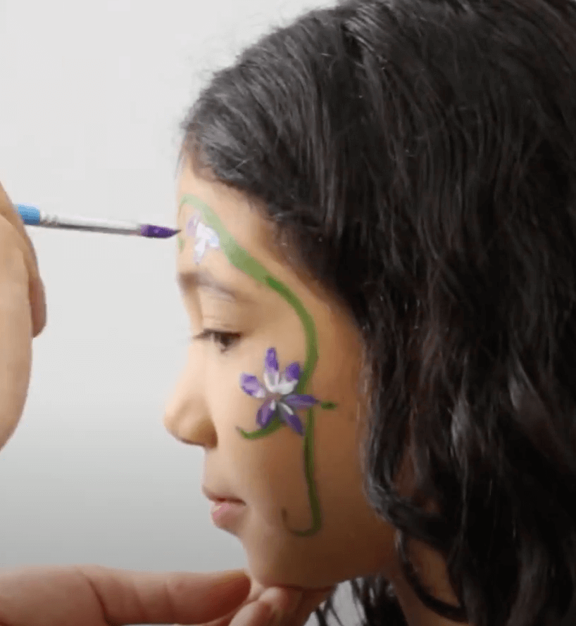 Floral face paint | step-by-step guide | video