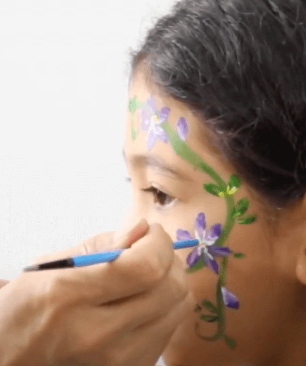 Floral face paint | step-by-step guide | video