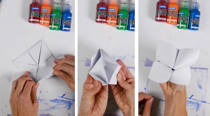 Glitter craft easy origami step 5