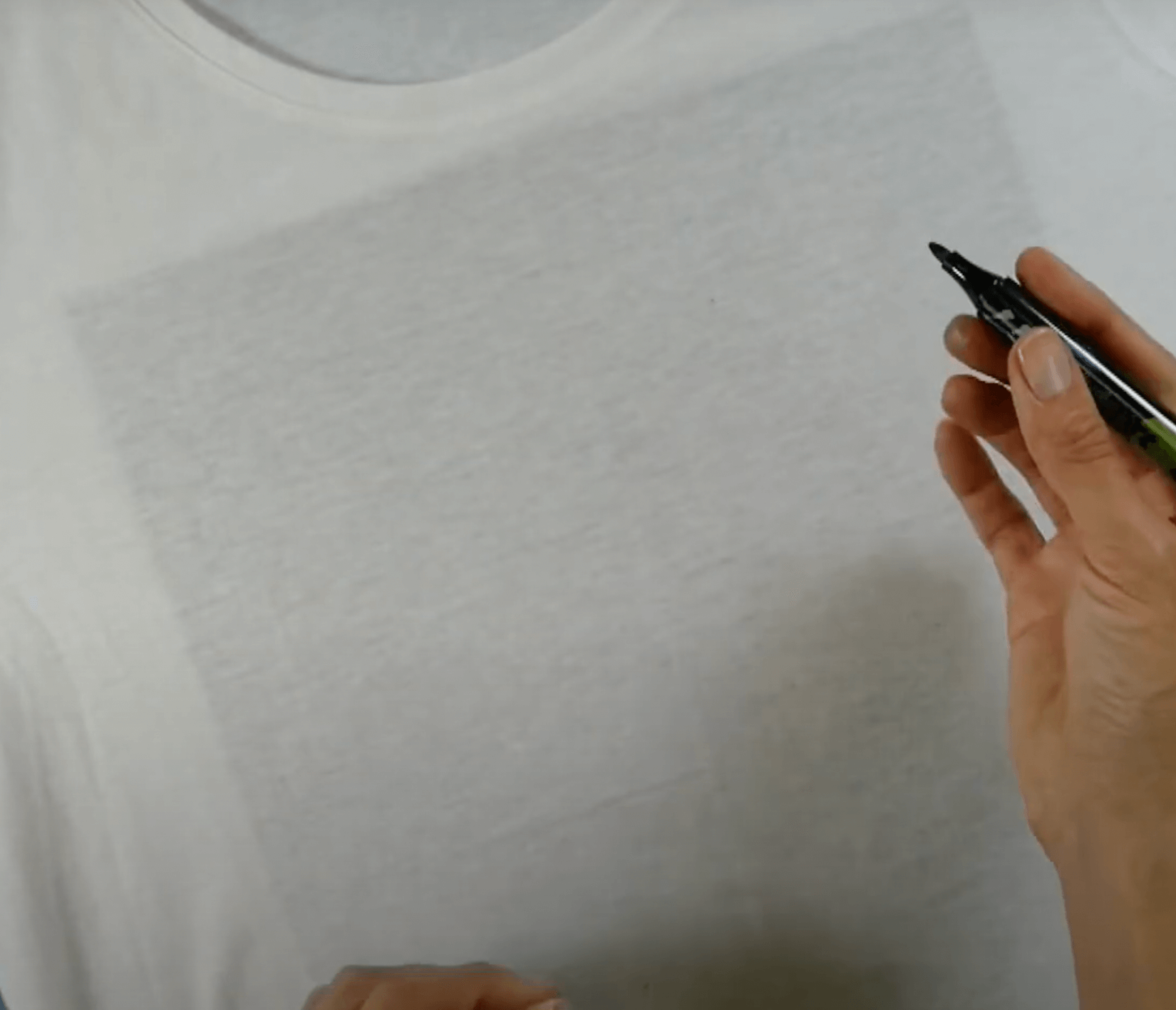 Fabric marker tshirt project geometric