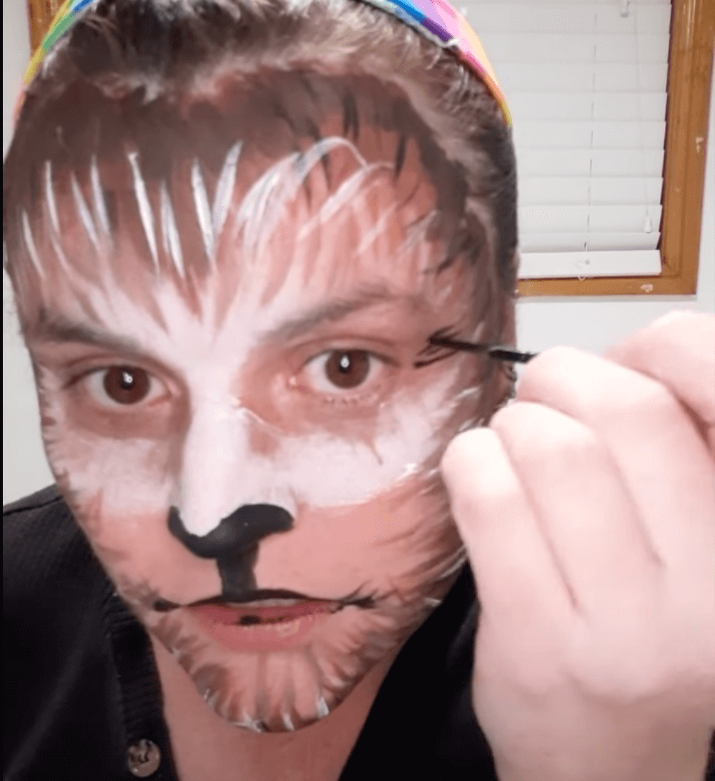 How to paint a werewolf face step by step