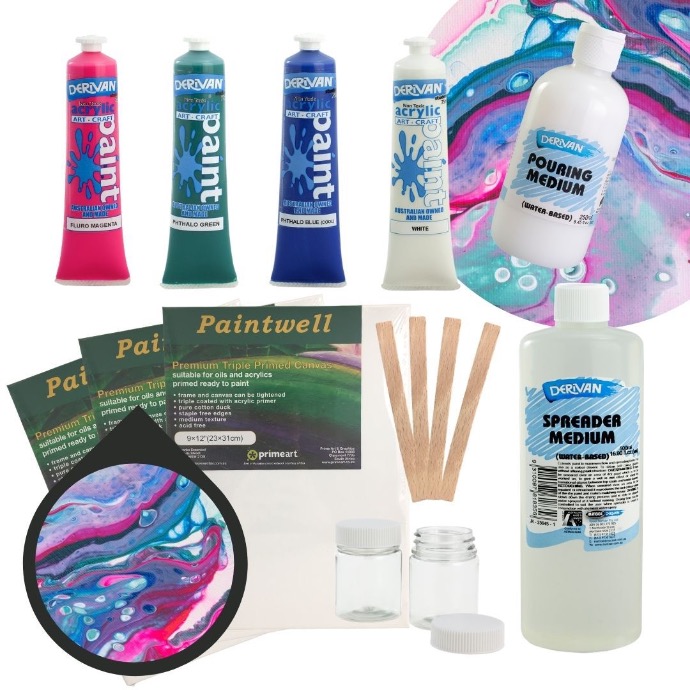 Derivan Paint Pouring Kit for Beginners