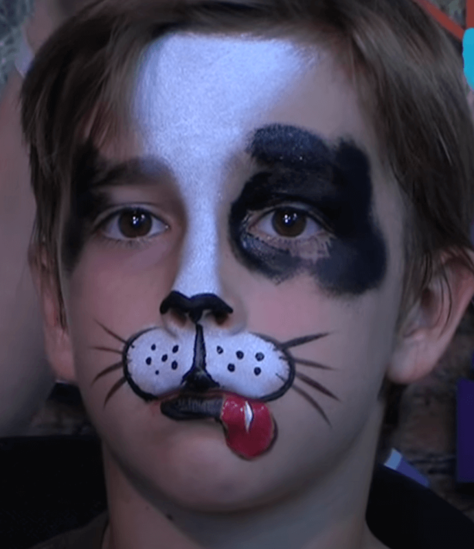 easy puppy face paint