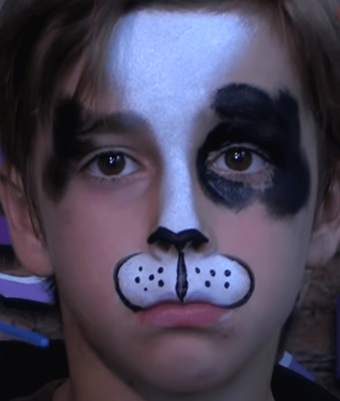 easy puppy face paint