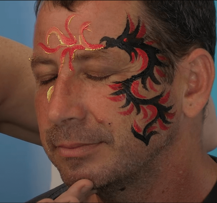 Face paint dragon design with bonus video