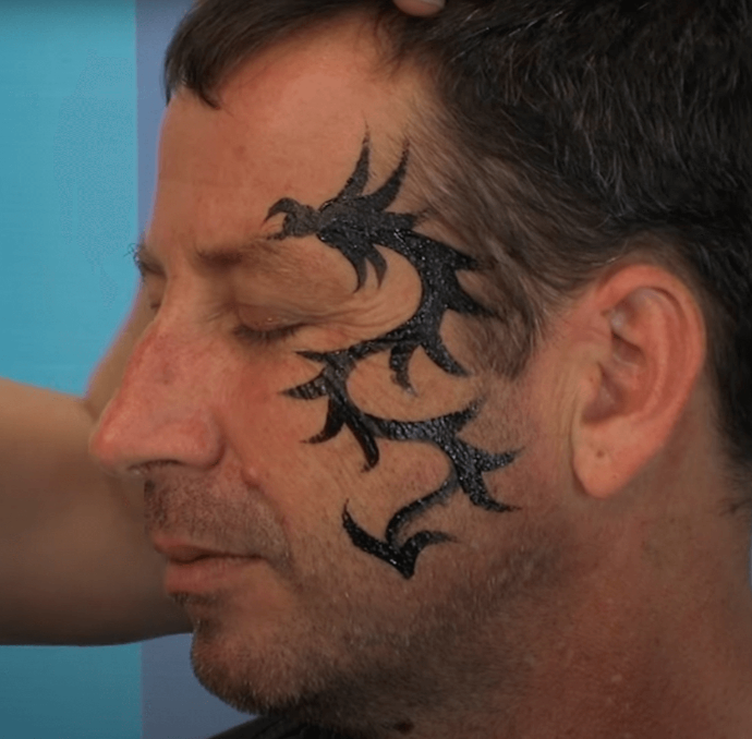 tribal dragon face paint