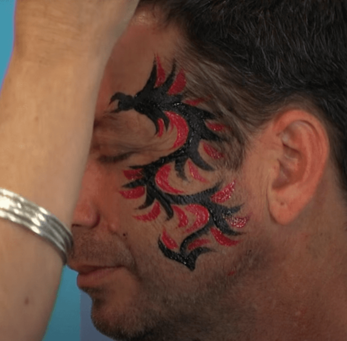 tribal dragon face paint