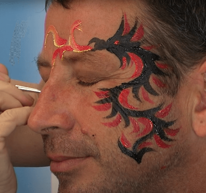 face painting dragon