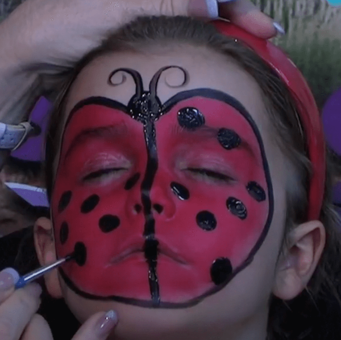 Face paint ladybug design