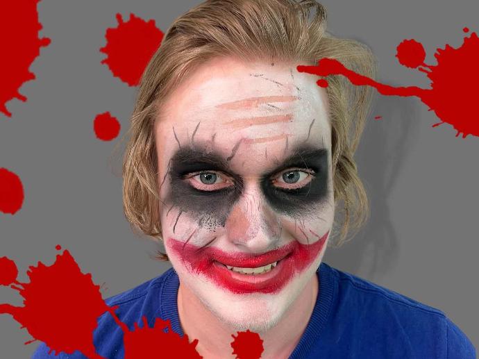 Easy joker face paint step by step