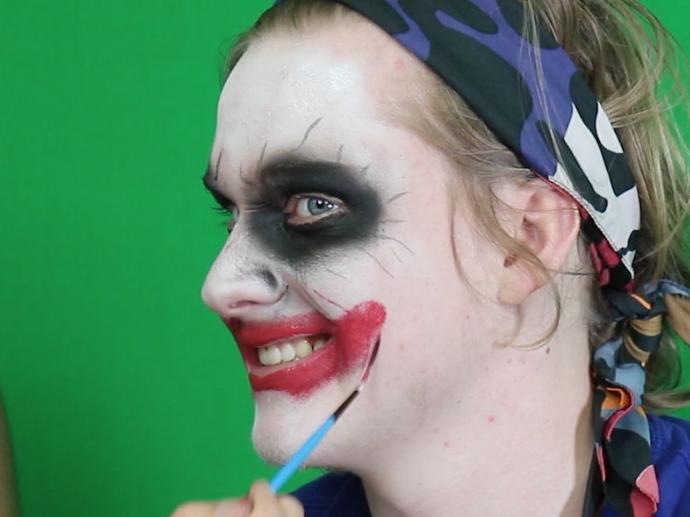 Joker face paint Step 5