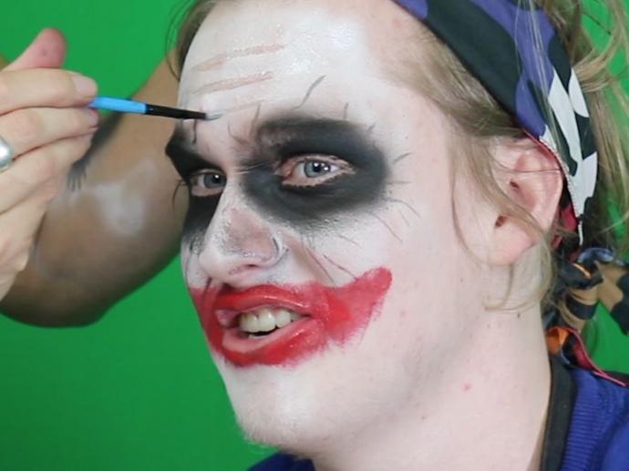 Joker face paint Step 6