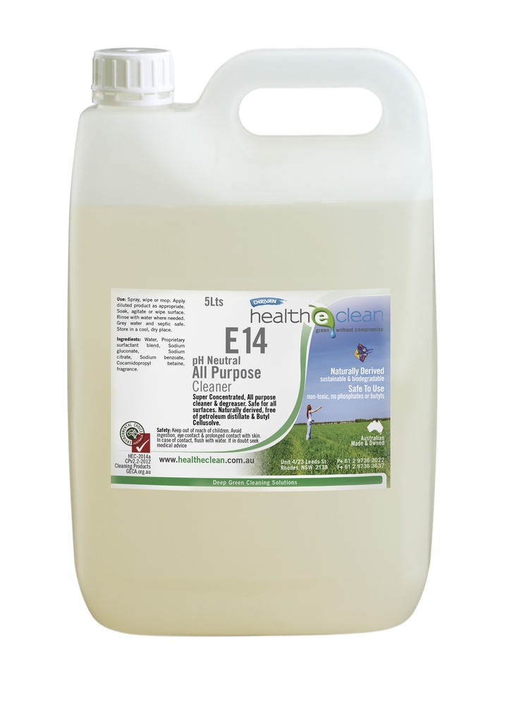 E14 pH NEUTRAL ALL PURPOSE CLEANER 5LT