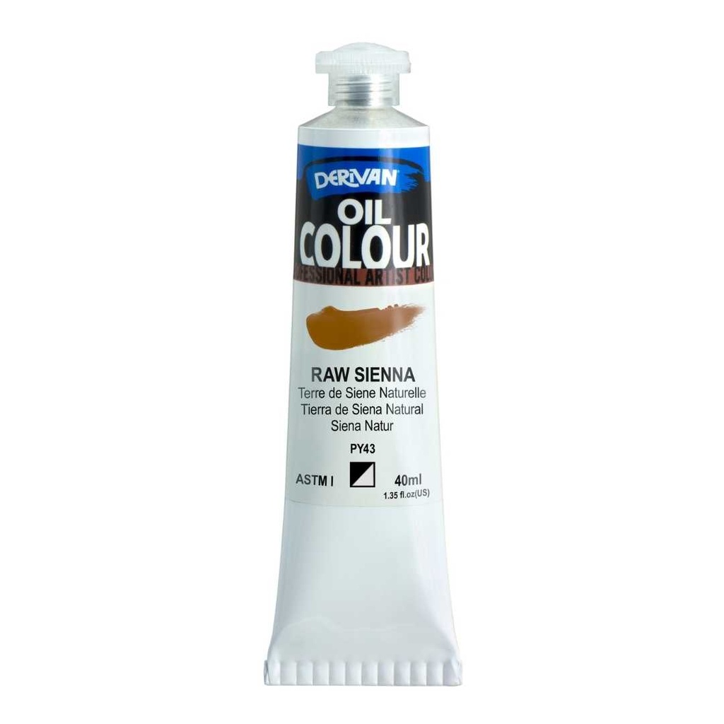  DERIVAN OIL COLOUR 40ML RAW SIENNA
