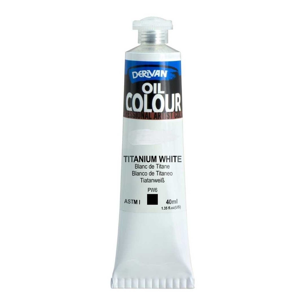  DERIVAN OIL COLOUR 40ML TITANIUM WHITE