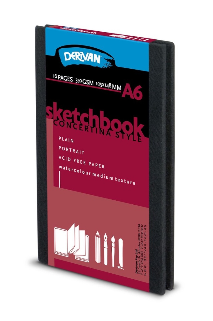  DERIVAN CONCERTINA SKETCHBOOK A6