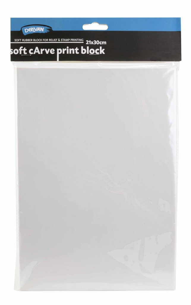  DERIVAN SOFT CARVE PRINT BLOCK 21X30CM WHITE