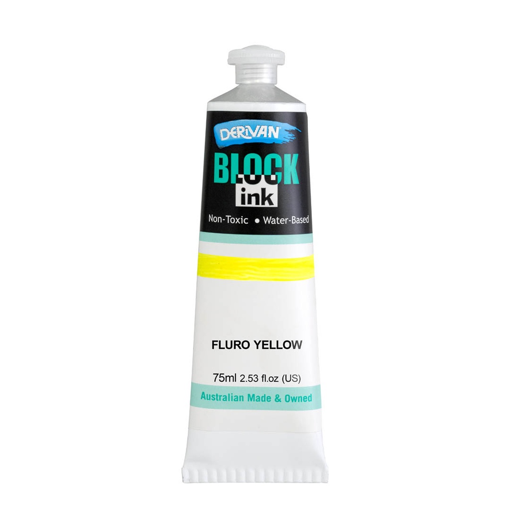   BLOCK INK 75ML FLURO YELLOW