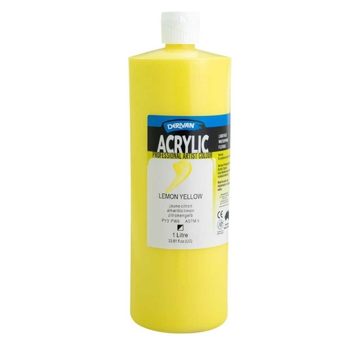  DERIVAN ACRYLIC 1LT LEMON YELLOW
