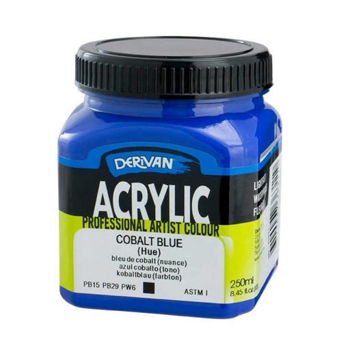  DERIVAN ACRYLIC 250ML COBALT BLUE (HUE)