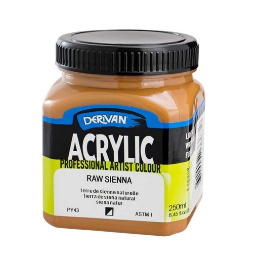  DERIVAN ACRYLIC 250ML RAW SIENNA