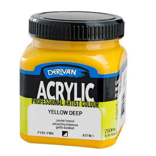  DERIVAN ACRYLIC 250ML YELLOW DEEP