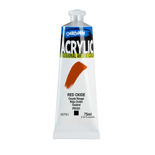  DERIVAN ACRYLIC 75ML RED OXIDE
