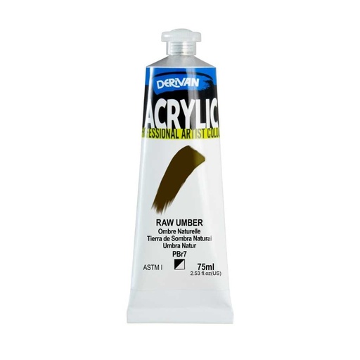  DERIVAN ACRYLIC 75ML RAW UMBER