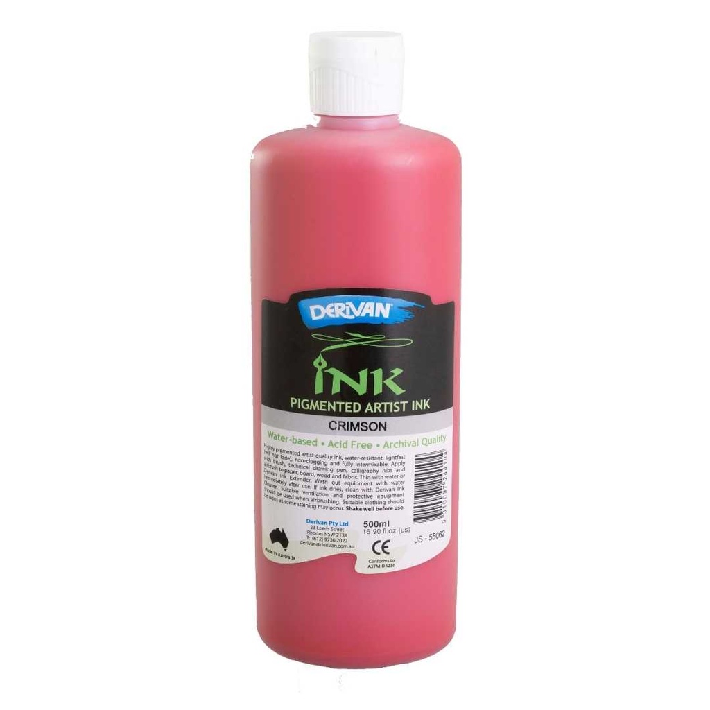  DERIVAN INK 500ML CRIMSON
