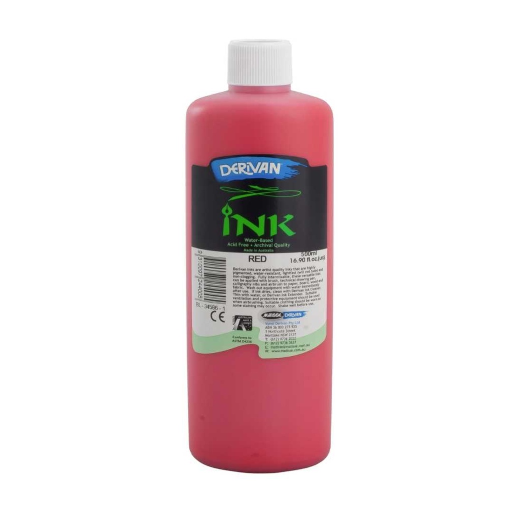  DERIVAN INK 500ML RED