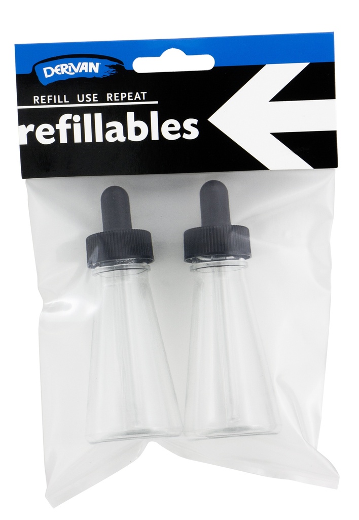  DERIVAN REFILLABLES 2X45ML BOTTLES & DROPPER