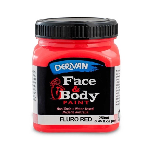 FACE PAINT 250ML FLURO RED