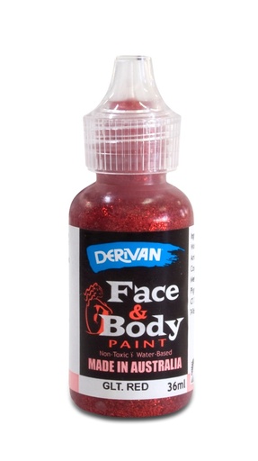 FACE PAINT 36ML GLITTER RED