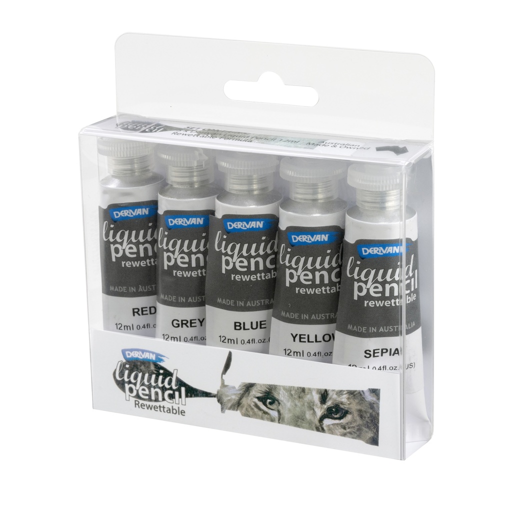  LIQUID PENCIL SET 5X12ML REWETTABLE