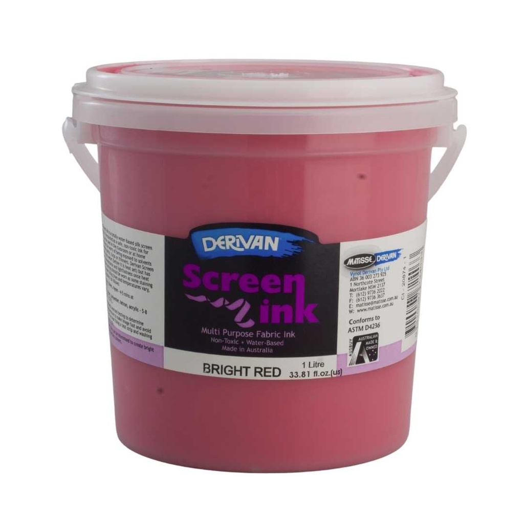  SCREEN INK 1LT BRIGHT RED