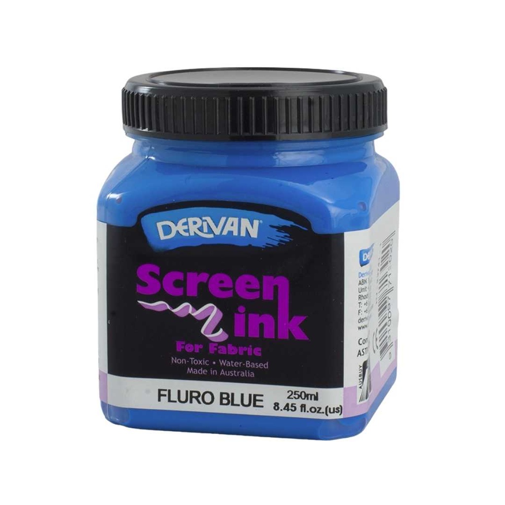 SCREEN INK 250ML FLURO BLUE