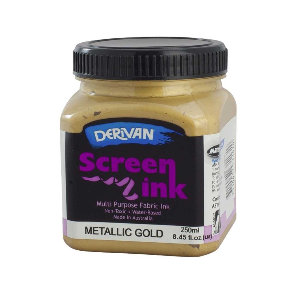  SCREEN INK 250ML METALLIC GOLD