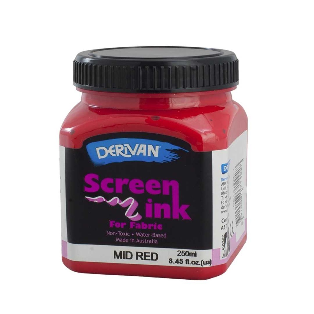  SCREEN INK 250ML MID RED