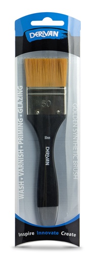 [9BS844F50]  DERIVAN FLAT THIN SYNTHETIC BRUSH 50MM