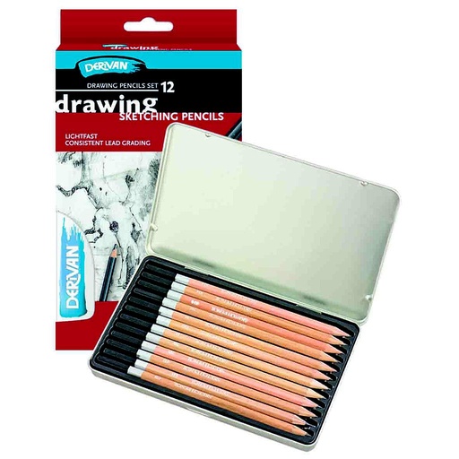 derivan drawing pencil set 12