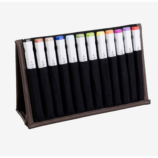 [79EP12STW]  DERIVAN ERGOPRO MARKER 12 ASSTD TRAVEL WALLET SET