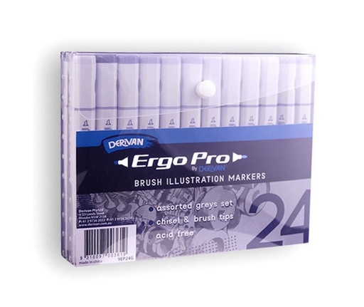 [9EP24G] DERIVAN ERGOPRO MARKER 24 GREY SET
