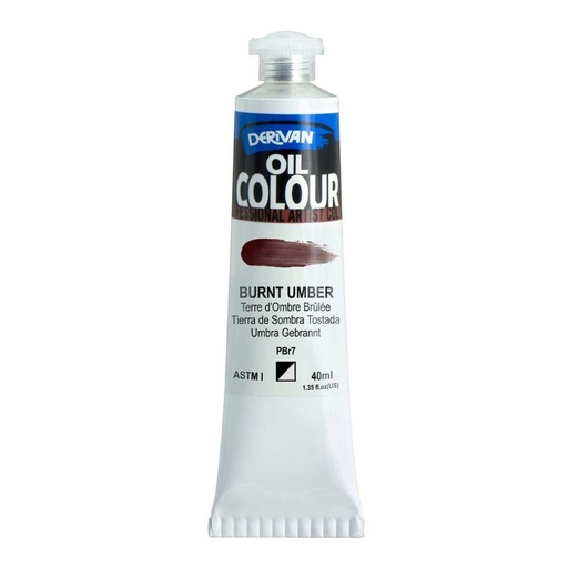 [9OC40BU]  DERIVAN OIL COLOUR 40ML BURNT UMBER