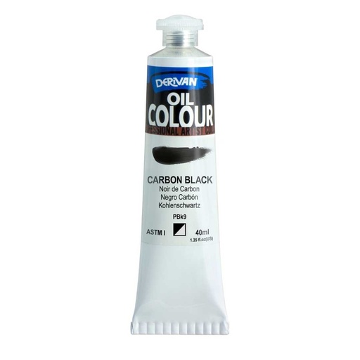 [9OC40CBK]  DERIVAN OIL COLOUR 40ML CARBON BLACK