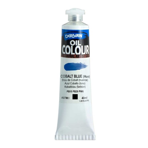 [9OC40CBL]  DERIVAN OIL COLOUR 40ML COBALT BLUE (HUE)