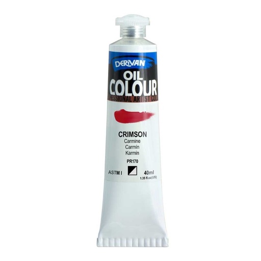 [9OC40CR]  DERIVAN OIL COLOUR 40ML CRIMSON