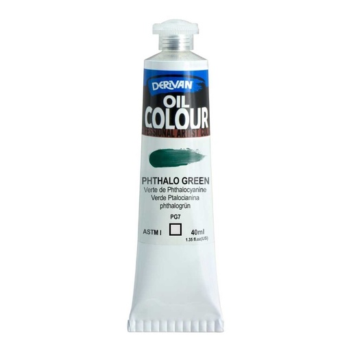 [9OC40PG] DERIVAN OIL COLOUR 40ML PHTHALO GREEN