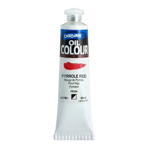 [9OC40PYR]  DERIVAN OIL COLOUR 40ML PYRROLE RED