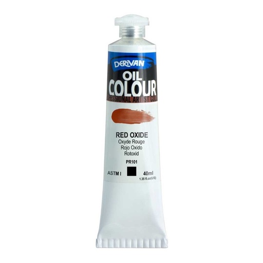 [9OC40RO]  DERIVAN OIL COLOUR 40ML RED OXIDE